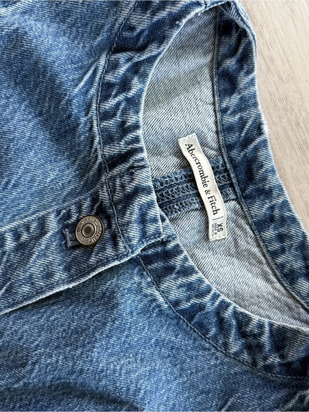Abercrombie & Fitch Blue Button-Front Denim Dress - Picture 5 of 8